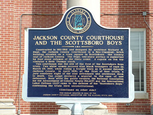 Commemorative marker, Scottsboro, Alabama, 2006.