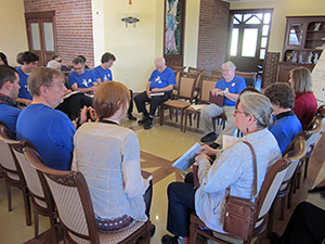 Jesse P. Karlsberg, P. Dan Brittain teaches a "rudiments of music" class at Camp Fasola Europe, Chmielno, Poland, 2012.