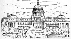 Yoshio Koya, Jackson, State Capitol Building, in Tengoku Amerika, Jigoku Amerika (Heaven America/Hell America) (Tokyo: Deido Shuppansha, 1951), 85.