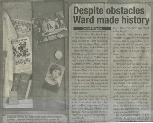 Article from Pebblebrook High's BrookSpeak, March 2009. Article from Pebblebrook High's BrookSpeak, March 2009.