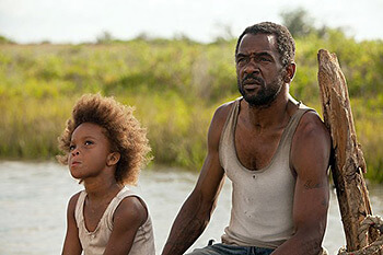 Hushpuppy and Wink, played by Dwight Henry. Still from Beasts of the Southern Wild, Twentieth Century Fox, 2012. Hushpuppy and Wink, played by Dwight Henry. Still from Beasts of the Southern Wild, Twentieth Century Fox, 2012.