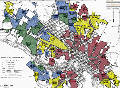 Digital Scholarship Lab, Screenshot from Redlining Richmond, 2011. Digital Scholarship Lab, Screenshot from Redlining Richmond, 2011.