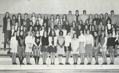 Virginia Ward, center, in a Future Business Leaders of America yearbook photo, Pebblebrook High, 1970. Virginia Ward, center, in a Future Business Leaders of America yearbook photo, Pebblebrook High, 1970.