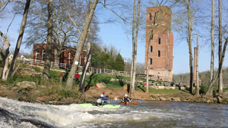 John Lane, Kayakers on the shore of Lawson's Fork, Spartanburg, South Carolina, 2007.