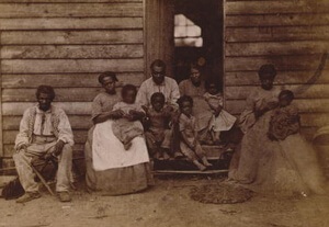 George Harper Houghton, Family of slaves at the Gaines' house, Hampton, Virginia, c. 1861. Courtesy the Library of Congress. George Harper Houghton, Family of slaves at the Gaines' house, Hampton, Virginia, c. 1861. Courtesy the Library of Congress.