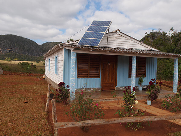 Charles D. Thompson, Jr., Farmhouse fitted with solar collector provided by a grant from the French government. Viñales Valley, Cuba, January 2011. Charles D. Thompson, Jr., Farmhouse fitted with solar collector provided by a grant from the French government. Viñales Valley, Cuba, January 2011.