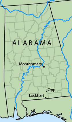 Location of Lockhart, Alabama, 2012. Location of Lockhart, Alabama, 2012.