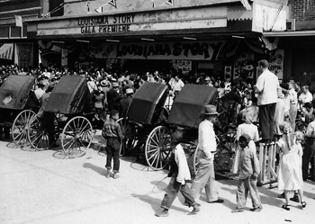 Elemore Morgan, Sr., Gala opening of Louisiana Story, Abbeville, Louisiana, 1948. Elemore Morgan, Sr., Gala opening of Louisiana Story, Abbeville, Louisiana, 1948.