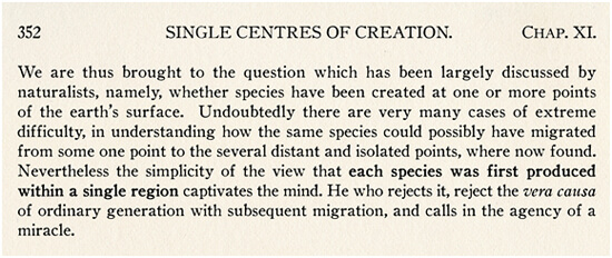 Excerpt from Charles Darwin's On the Origin of Species, 1859.