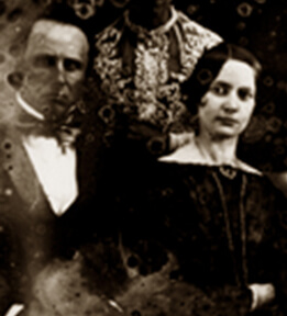 Detail of Pierce Mease and Frances Kemble Butler from a daguerreotype. Detail of Pierce Mease and Frances Kemble Butler from a daguerreotype.