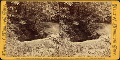 Mandeville Thum, Mouth of the Cave, Mammoth Cave, Kentucky, 1876-1877. Mandeville Thum, Mouth of the Cave, Mammoth Cave, Kentucky, 1876-1877.