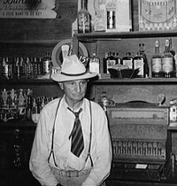Russell Lee, Library of Congress, Prints & Photographs Division FSA-OWI Collection Reproduction Number: LC-USF34-031581-D DLC, Cajun proprietor of barroom, Crowley, Louisiana, 1938. Russell Lee, Library of Congress, Prints & Photographs Division FSA-OWI Collection Reproduction Number: LC-USF34-031581-D DLC, Cajun proprietor of barroom, Crowley, Louisiana, 1938.