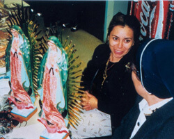 Statues of Our Lady of Guadalupe in the Misión Católica. Doraville, Georgia. Photo by Mary Odem, 2001