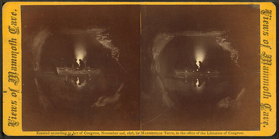 Mandeville Thum, River View, Mammoth Cave, Kentucky, 1876. Mandeville Thum, River View, Mammoth Cave, Kentucky, 1876.