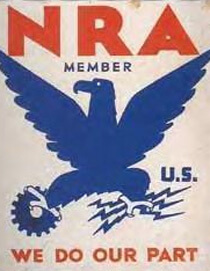 NRA, Blue Eagle Poster, 1930s NRA, Blue Eagle Poster, 1930s