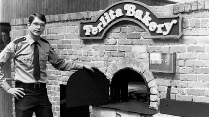 Florida Division of Recreation and Parks, Park ranger Rob Heith in front of bakery exhibit at Ybor City State Park, Tampa, Florida, 197-. Catalog no.: fps1511. Florida Photographic Collection. Florida Division of Recreation and Parks, Park ranger Rob Heith in front of bakery exhibit at Ybor City State Park, Tampa, Florida, 197-. Catalog no.: fps1511. Florida Photographic Collection.