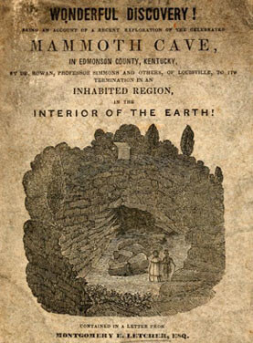 Montgomery Letcher, Cover of Wonderful Discovery, Edmonson County, Kentucky, 1839. Montgomery Letcher, Cover of Wonderful Discovery, Edmonson County, Kentucky, 1839.