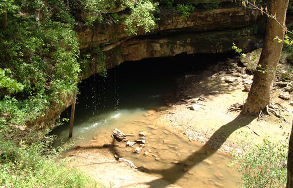 River Styx emerges from the cave, Mammoth Cave, Kentucky, 2007. River Styx emerges from the cave, Mammoth Cave, Kentucky, 2007.