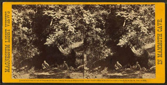 Charles Waldack, Mouth of the cave, Mammoth Cave, Kentucky, 1866. Charles Waldack, Mouth of the cave, Mammoth Cave, Kentucky, 1866.