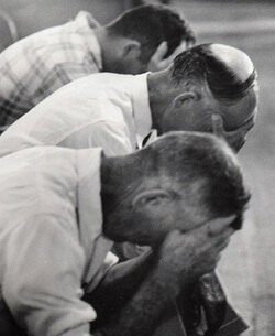 John Cohen, Men praying, Old Regular Baptist Church, KY, 1959 John Cohen, Men praying, Old Regular Baptist Church, KY, 1959