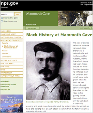 Black History at Mammoth Cave Black History at Mammoth Cave