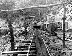 Entrance to Old Black Gold Mine, Perry County, Kentucky, late 1950s Entrance to Old Black Gold Mine, Perry County, Kentucky, late 1950s