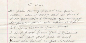 Letter from Roscoe Halcomb to John Cohen, 1964 Letter from Roscoe Halcomb to John Cohen, 1964