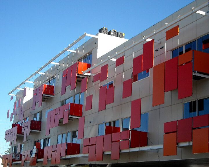 The East Village Lofts, 1200 E. 11th Street, Austin, Texas. The complex "suggests a neighborhood in New York City" rather than Austin. Promotional photograph courtesy of Austin Luxury Realty.