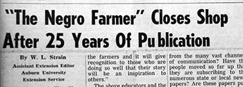 The Negro Farmer Closes Shop, June 1965. Courtesy of the National Agricultural Library. The Negro Farmer Closes Shop, June 1965. Courtesy of the National Agricultural Library.