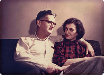 Social activists Carl and Anne Braden, taken about the time of their marriage, 1948. Reproduced by permission from the Wisconsin Historical Society.