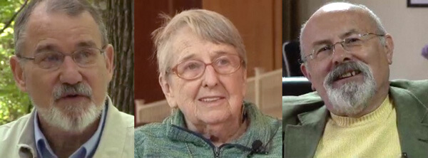 John Gaventa (left), Helen Lewis (middle), and Richard Greatrex (right), 2014. Video stills by Tom Hansell, Patricia Beaver, and Angela Wiley. John Gaventa (left), Helen Lewis (middle), and Richard Greatrex (right), 2014. Video stills by Tom Hansell, Patricia Beaver, and Angela Wiley.