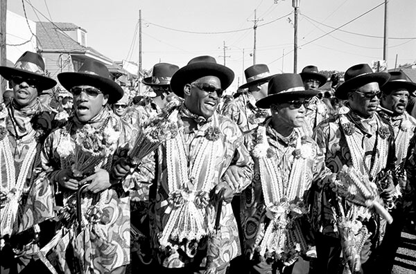 Lundi Gras second line, St. Claude Avenue. New Orleans, Louisiana, 2011. Photograph by Lewis Watts. Courtesy of Lewis Watts. Lundi Gras second line, St. Claude Avenue. New Orleans, Louisiana, 2011. Photograph by Lewis Watts. Courtesy of Lewis Watts.