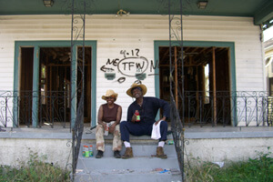 181-182 Mazant Street, next door to Musician's Village, Upper Ninth Ward, New Orleans, Louisiana, August 3, 2006. Photograph by Lauren Tilton. © Lauren Tilton. 181-182 Mazant Street, next door to Musician's Village, Upper Ninth Ward, New Orleans, Louisiana, August 3, 2006. Photograph by Lauren Tilton. © Lauren Tilton.