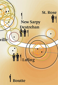 Details from Toxic Release Mapping, Petrochemical America, page 150–151. Illustration by Kate Orff. Courtesy of author.