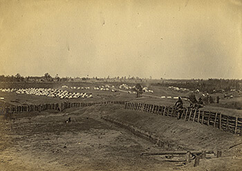 Fort Walker, located in present-day Grant Park, Atlanta, Georgia, with Union troops encamped north of the fort, October, 1864. Photograph by George H. Barnard. Courtesy of US Military Academy Special Collections. Fort Walker, located in present-day Grant Park, Atlanta, Georgia, with Union troops encamped north of the fort, October, 1864. Photograph by George H. Barnard. Courtesy of US Military Academy Special Collections.