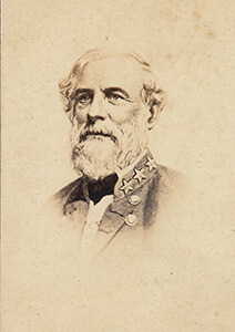 Robert E. Lee, commander of the army of North Virginia. Carte de visite, albumen print. Robert E. Lee, commander of the army of North Virginia. Carte de visite, albumen print.
