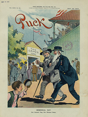 Memorial Day, photomechanical print by Samuel D. Ehrhart. Published by Keppler & Schwarzmann, Puck Building, May 28, 1913. Courtesy of Library of Congress. Memorial Day, photomechanical print by Samuel D. Ehrhart. Published by Keppler & Schwarzmann, Puck Building, May 28, 1913. Courtesy of Library of Congress.