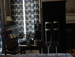 Flannery O'Connor's bedroom at Andalusia, her home in Milledgeville, Georgia. Photograph by pdoyen, November 12, 2008. Courtesy of pdoyen.