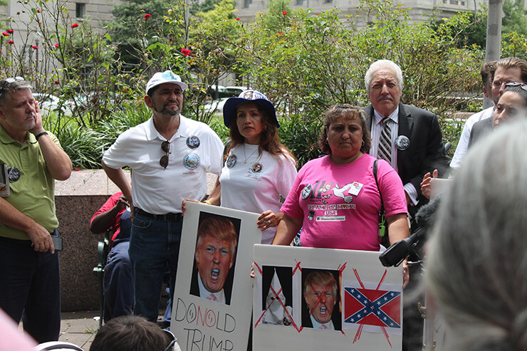 Dump Trump Rally at Freedom Plaza, Pennsylvania Avenue, Washington, DC, July 9, 2015. Photograph by Flick user Elvert Barnes. Creative Commons license CC BY-SA 2.0.