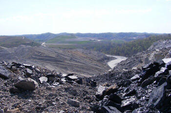 Site of a strip mine on the south-southeast border of Robinson Forest, Kentucky, 2009. Photograph courtesy of Kentucky Heartwood.