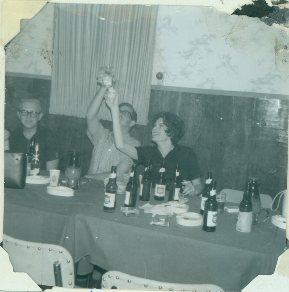 Carolyn Weathers and Charles cheering in The Country II's cavernous dance hall, outside San Antonio, Texas, Spring 1963